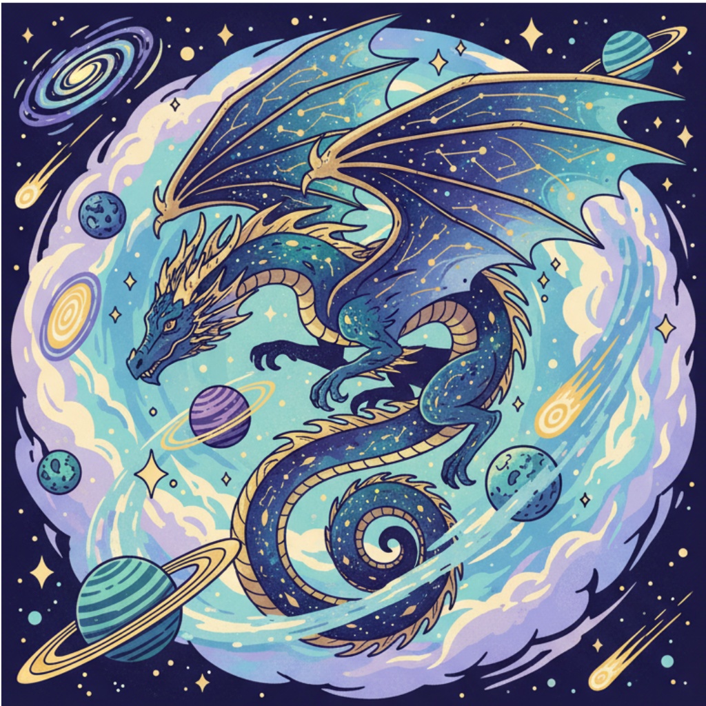 運気上昇龍クリップアート