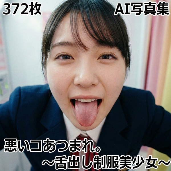 悪いコあつまれ。〜舌出し制服美少女〜【AI写真集】 