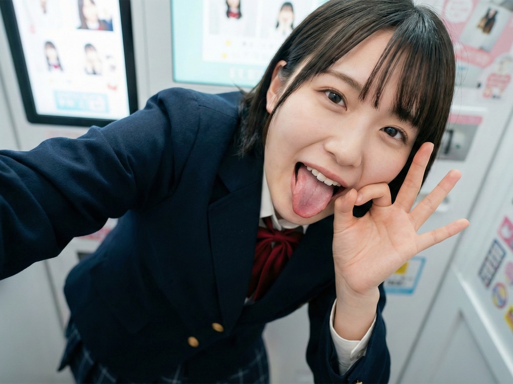 悪いコあつまれ。〜舌出し制服美少女〜【AI写真集】