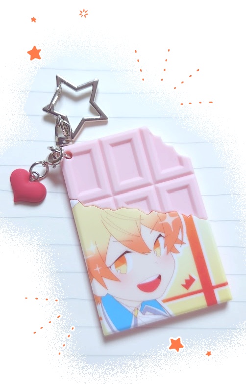 【司】板チョコラバーキーホルダー