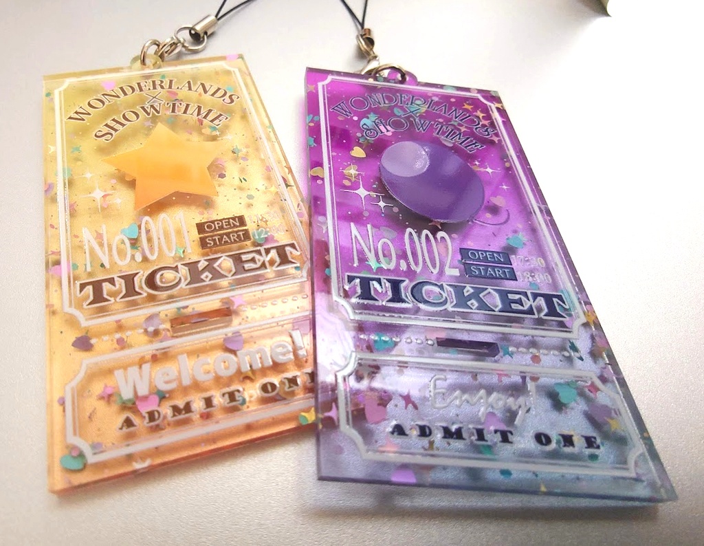 チケット風アクリルキーホルダー