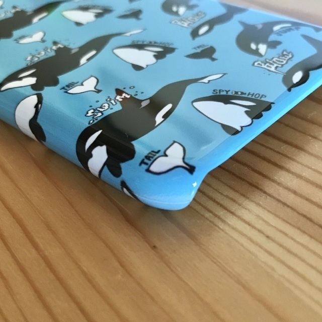 シャチ【iPhone11・iPhoneXS対応】シャチ パターン ブルー スマホケースiPhone用【各機種あります】