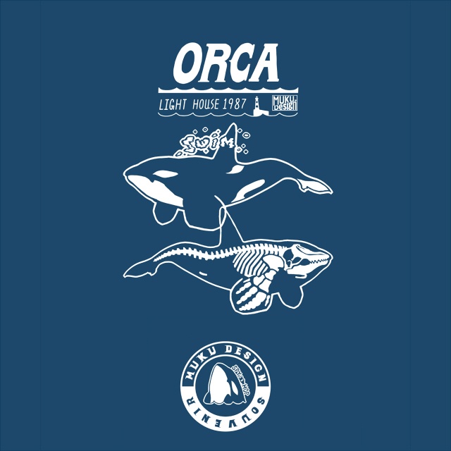 シャチ【iPhone11・iPhoneXS対応】オルカライトハウス ブルー スマホケース iPhone用【各機種あります】