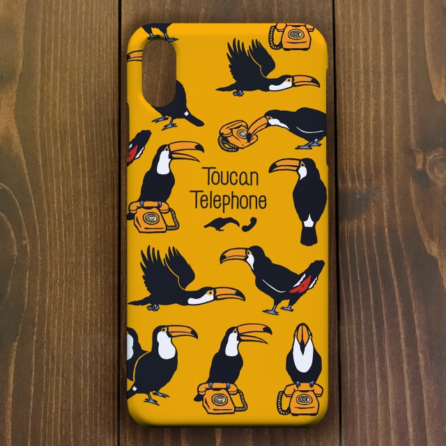 オニオオハシ【iPhone11・iPhoneXR対応】トゥッカーノ・テレフォンイエロー・スマホケースiPhone用