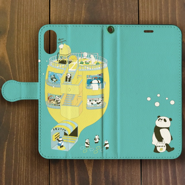 パンダ【iPhone12・iPhone SE2対応】パンダンチ 手帳型スマホケースiPhone用【各機種あります】