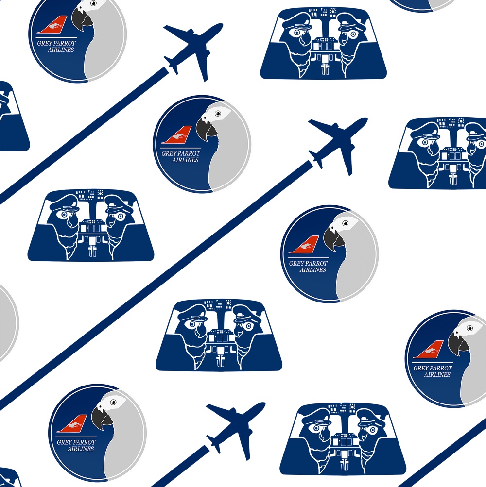 ヨウム【iPhone11・iPhone SE 2対応】ヨウムエアラインズ・ ホワイト・スマホケースiPhone用