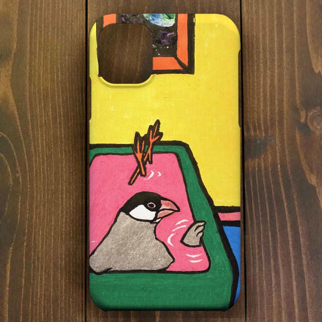 文鳥【iPhone12・iPhone SE2対応】ブンチョウ・プラネット スマホケースiPhone用【各機種あります】