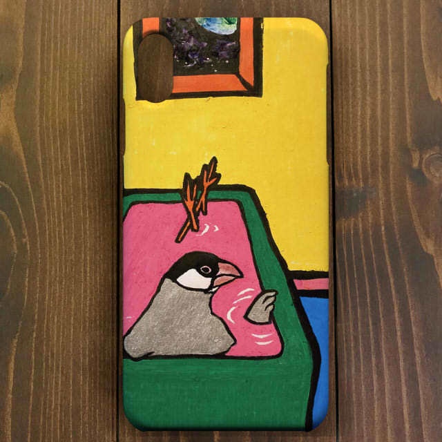文鳥【iPhone12・iPhone SE2対応】ブンチョウ・プラネット スマホケースiPhone用【各機種あります】