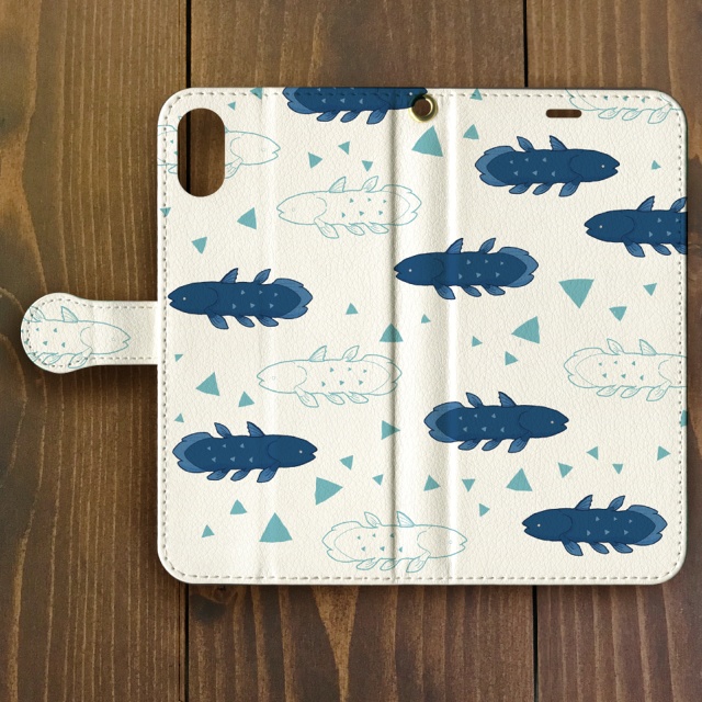 シーラカンス【iPhone11・iPhoneXS対応】シーラカンス・シーラカンス ホワイト手帳型スマホケース iPhone用【各機種あります】