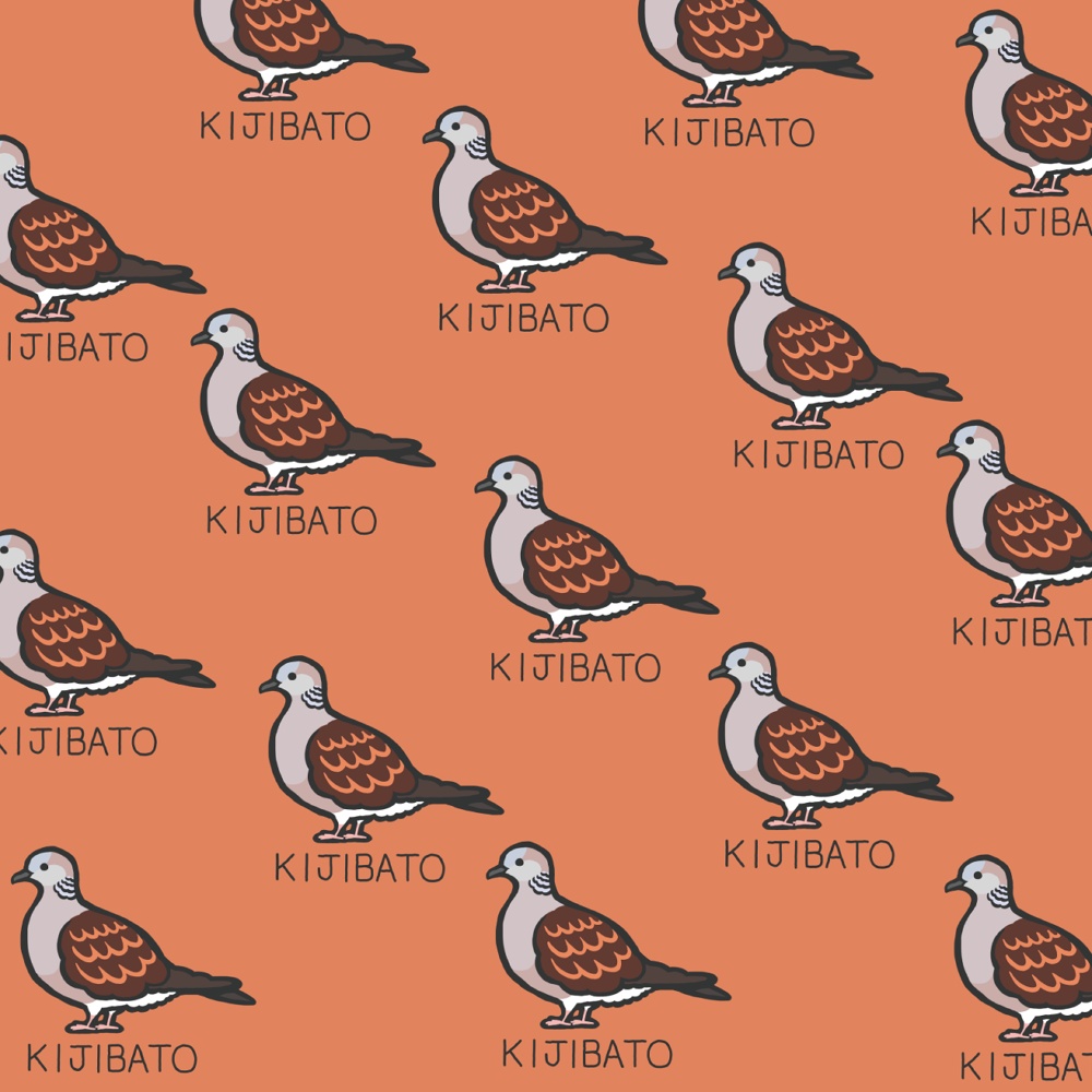 ハト【iPhone12・iPhoneXS対応】キジバト・オレンジ 手帳型スマホケース iPhone用【各機種あります】