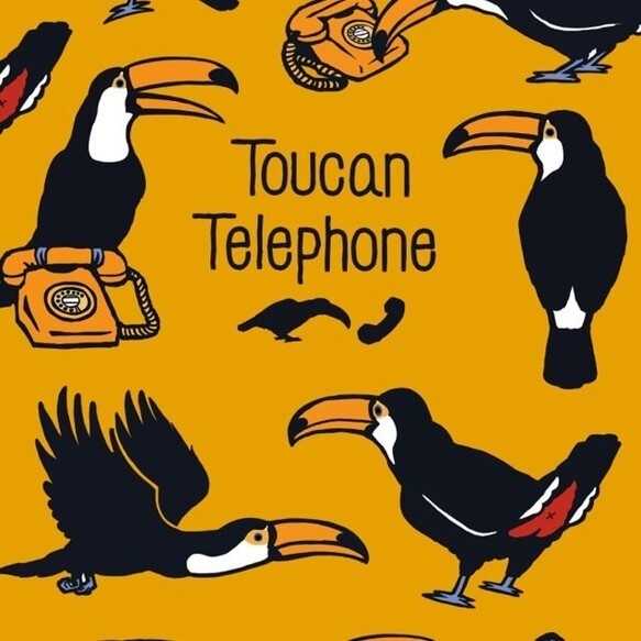 オニオオハシ【Google pixel 3・3a・4 対応】トゥッカーノ・テレフォンイエロー・スマホケースGoogle