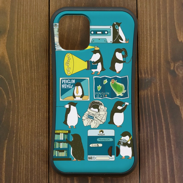 グリップケース【iPhone  12・11対応】ペンギン・スマートフォン ブルー  iPhone用