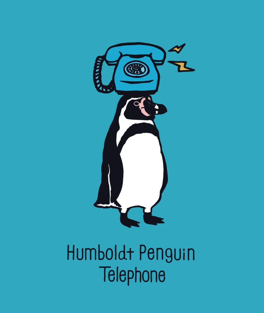 ペンギン【iPhone12・iPhone11対応】フンボルトペンギン・シンプル・ブルー ブルー グリップケース iPhone用【各機種あります】