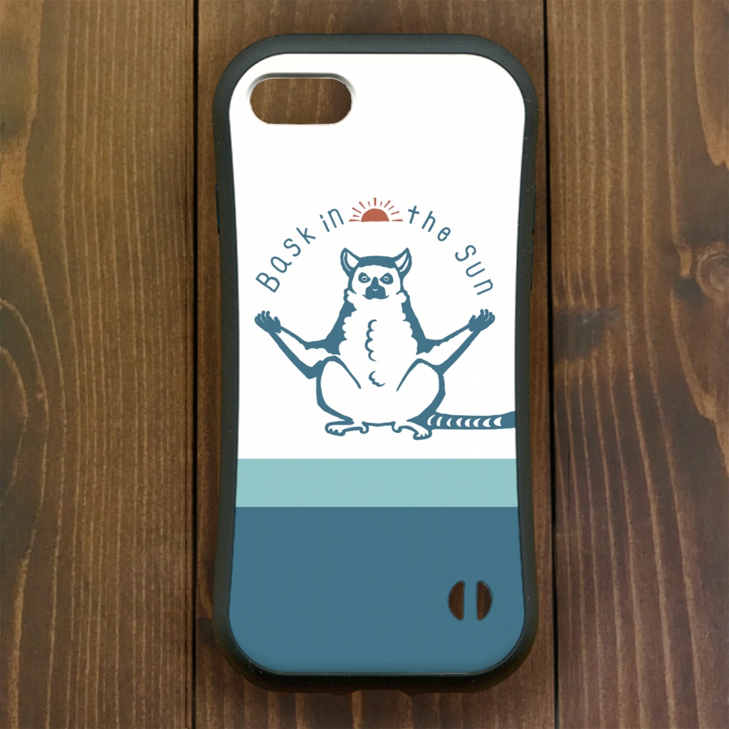 ワオキツネザル【iPhone12・iPhone11対応】ワオキツネザル・ グリップケース iPhone用【各機種あります】