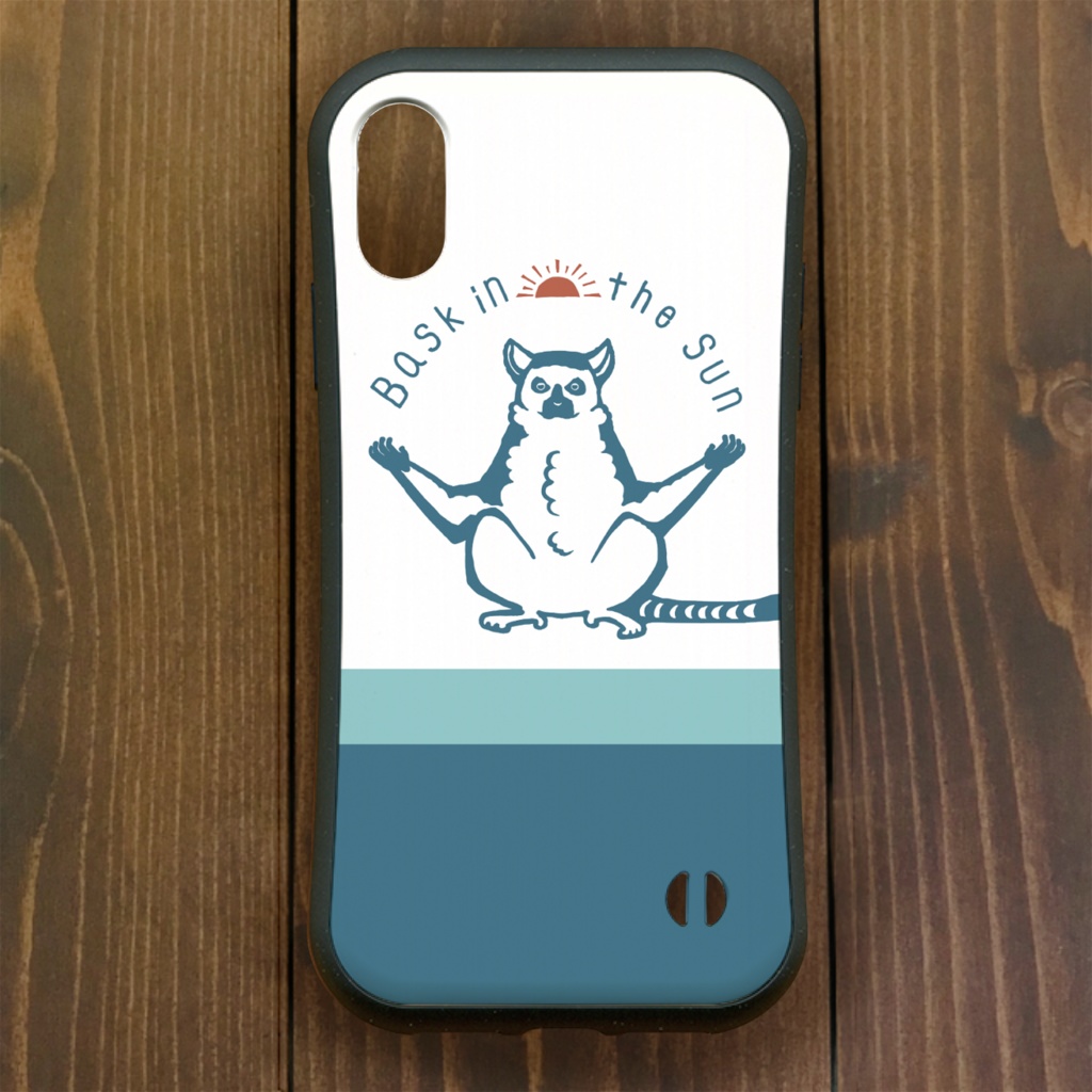 ワオキツネザル【iPhone12・iPhone11対応】ワオキツネザル・ グリップケース iPhone用【各機種あります】