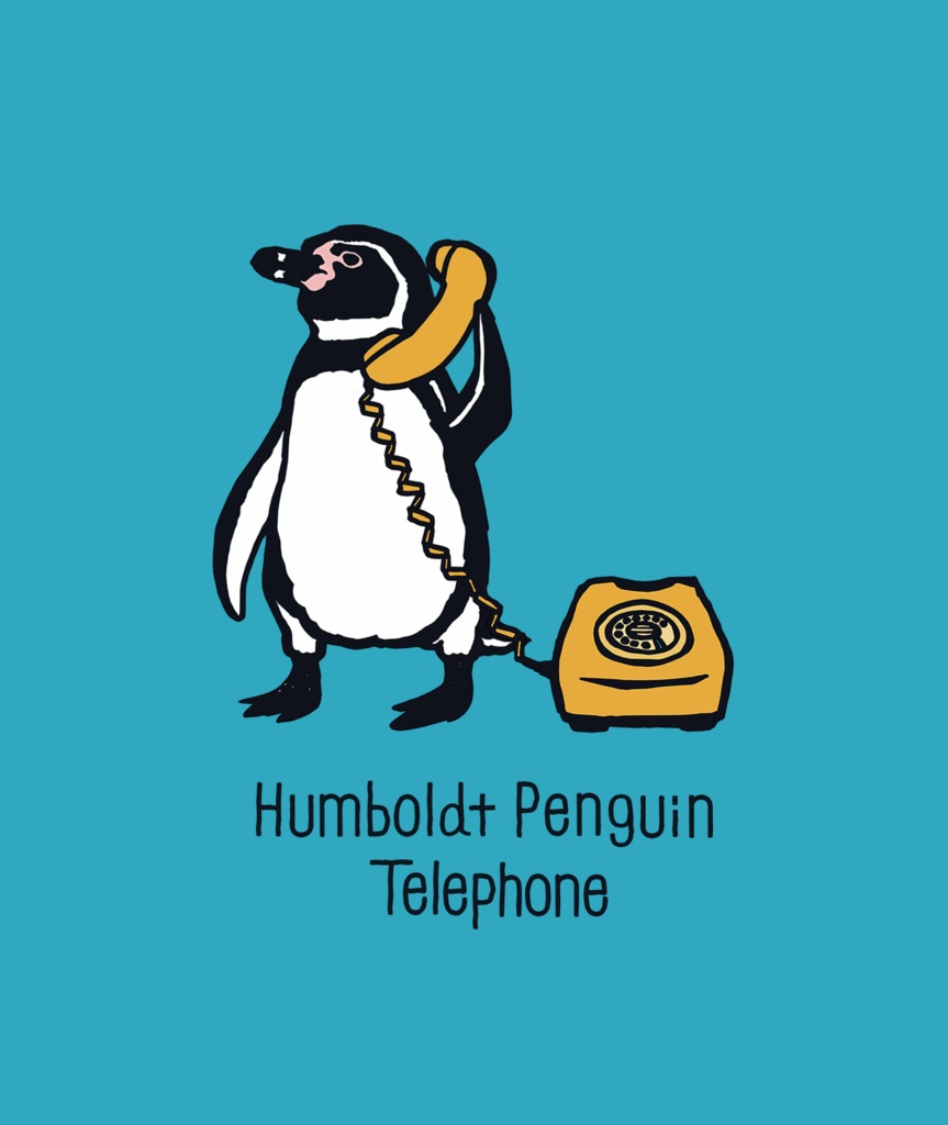 ペンギン【iPhone12・iPhone11対応】フンボルトペンギン・トーク・ブルー グリップケース iPhone用【各機種あります】