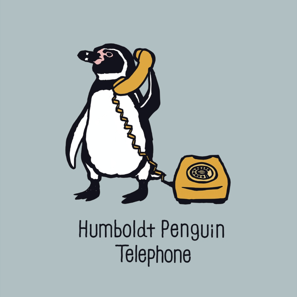 ペンギン【iPhone12・iPhone11対応】フンボルトペンギン・トーク・グレー グリップケース iPhone用【各機種あります】