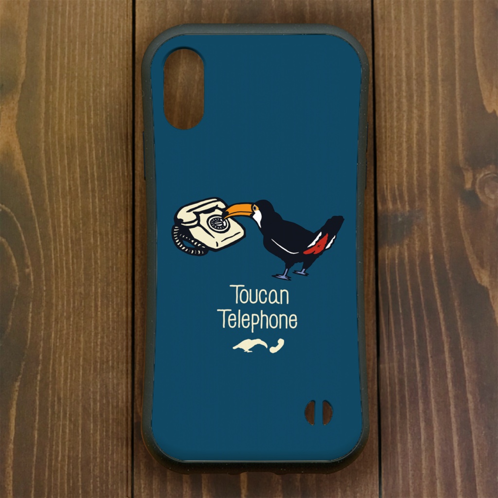 オニオオハシ【iPhone12・iPhone11対応】オニオオハシ・シンプル・ブルー グリップケース iPhone用【各機種あります】