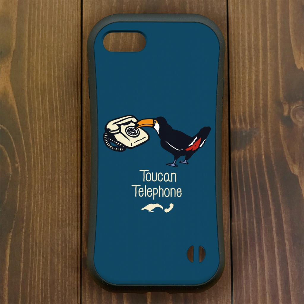 オニオオハシ【iPhone12・iPhone11対応】オニオオハシ・シンプル・ブルー グリップケース iPhone用【各機種あります】