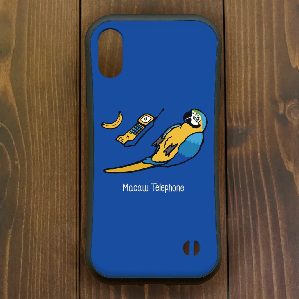 ルリコンゴウインコ【iPhone12・iPhone11対応】ルリコンゴウインコ・ブルー グリップケース iPhone用【各機種あります】