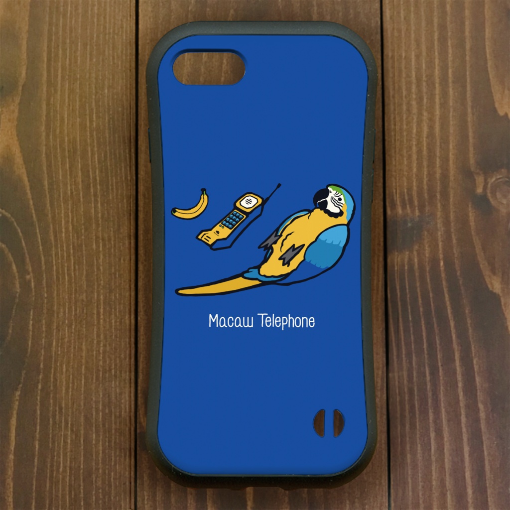 ルリコンゴウインコ【iPhone12・iPhone11対応】ルリコンゴウインコ・ブルー グリップケース iPhone用【各機種あります】