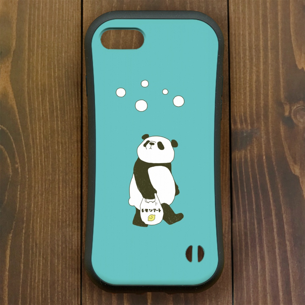 パンダ【iPhone12・iPhone11対応】パンダンチ・レモンマート グリップケース iPhone用【各機種あります】