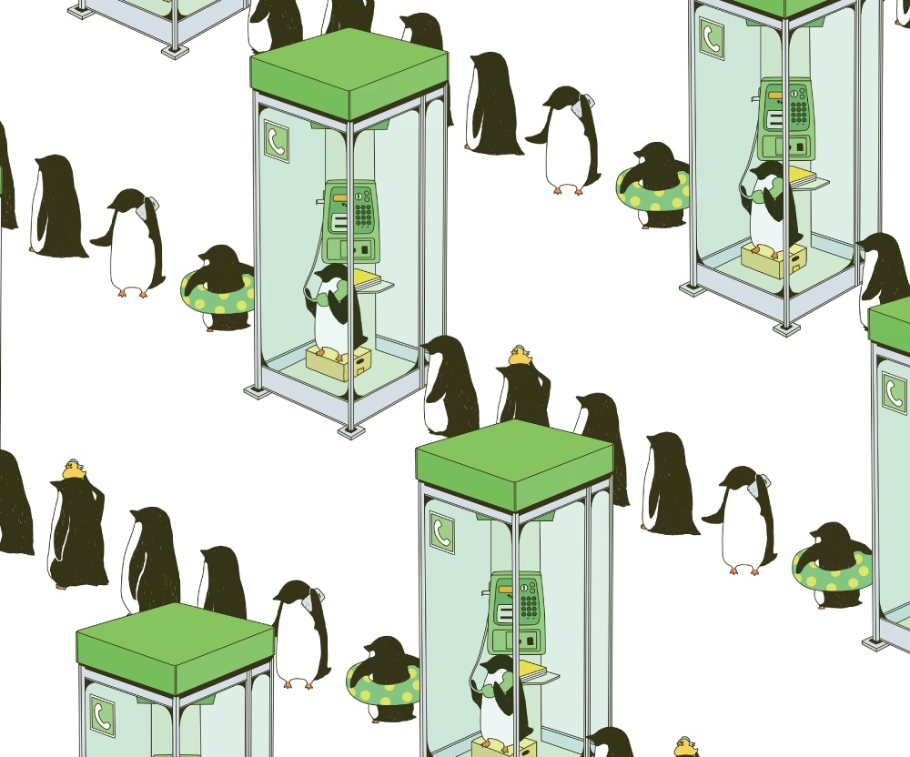 ペンギン【社員証入れ】ペンギン・でんわボックス・パスケース【パスケース】