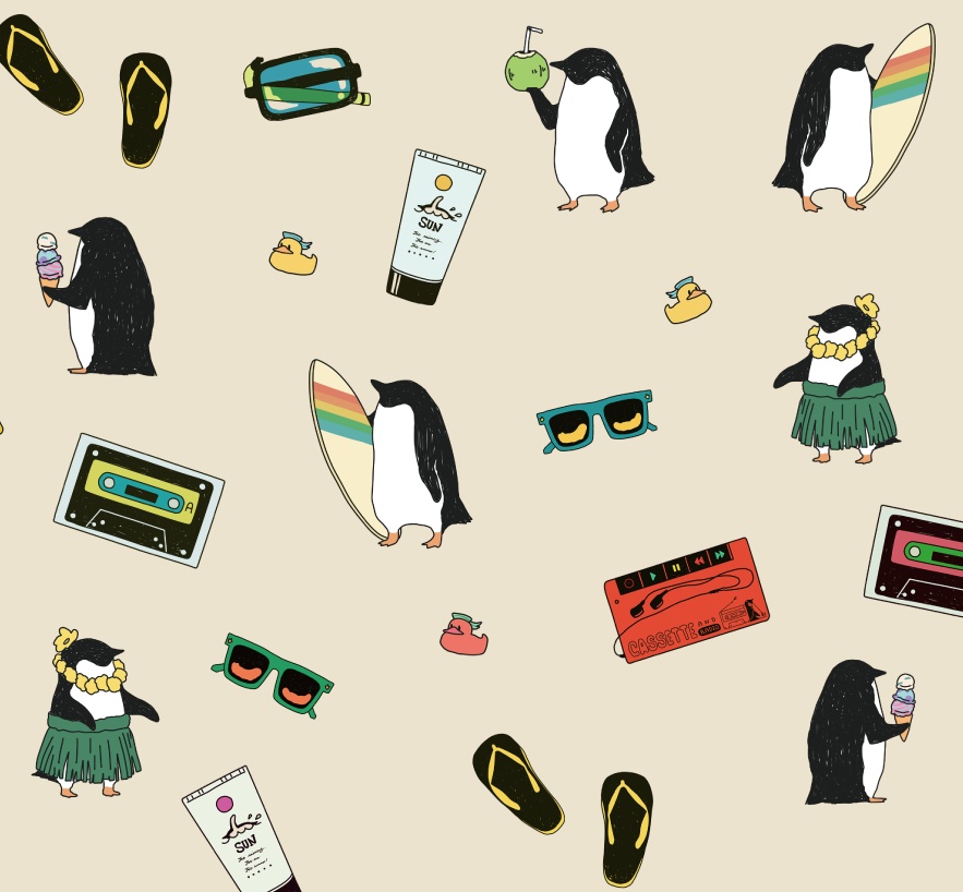 ペンギン【社員証入れ】ペンギンサマー1987・サンドカラー・パスケース【パスケース】