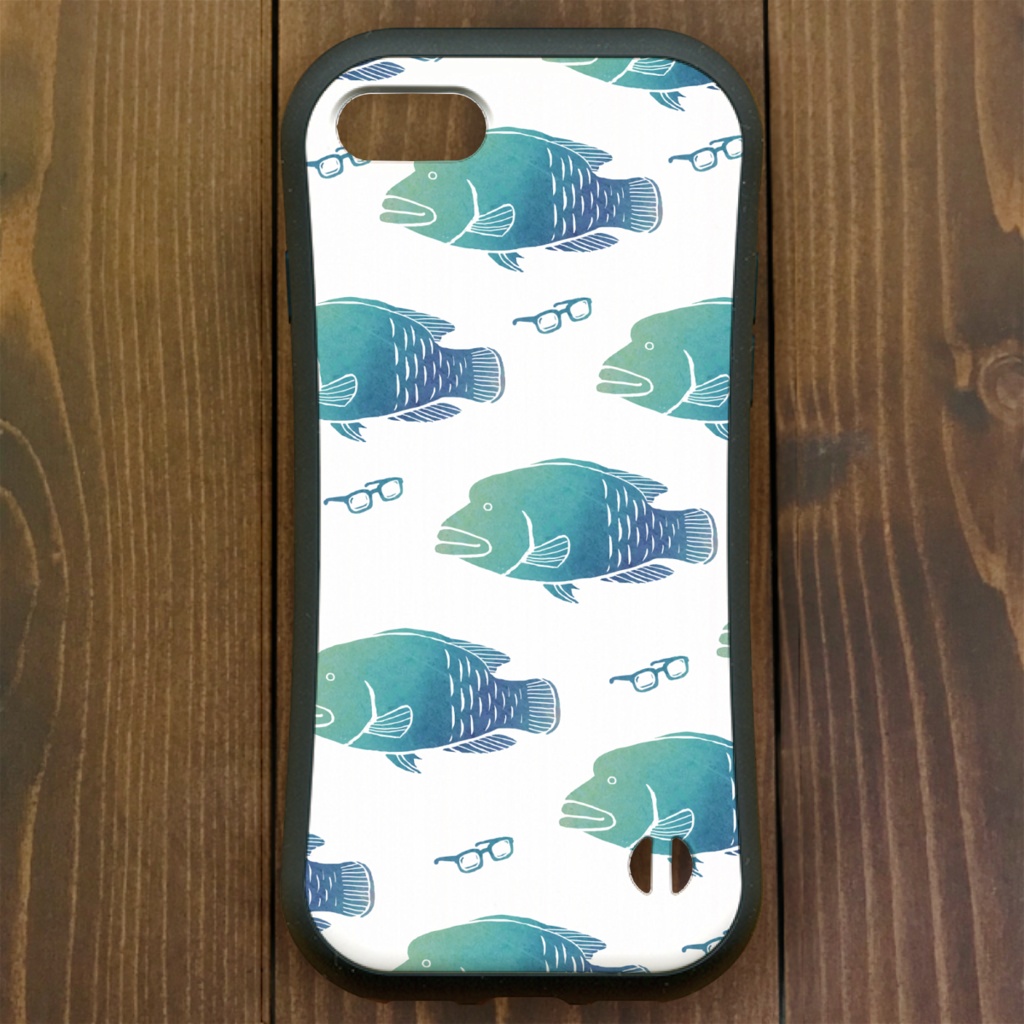 ナポレオンフィッシュ【iPhone12・iPhone13対応】メガネモチノウオ・グリップケース