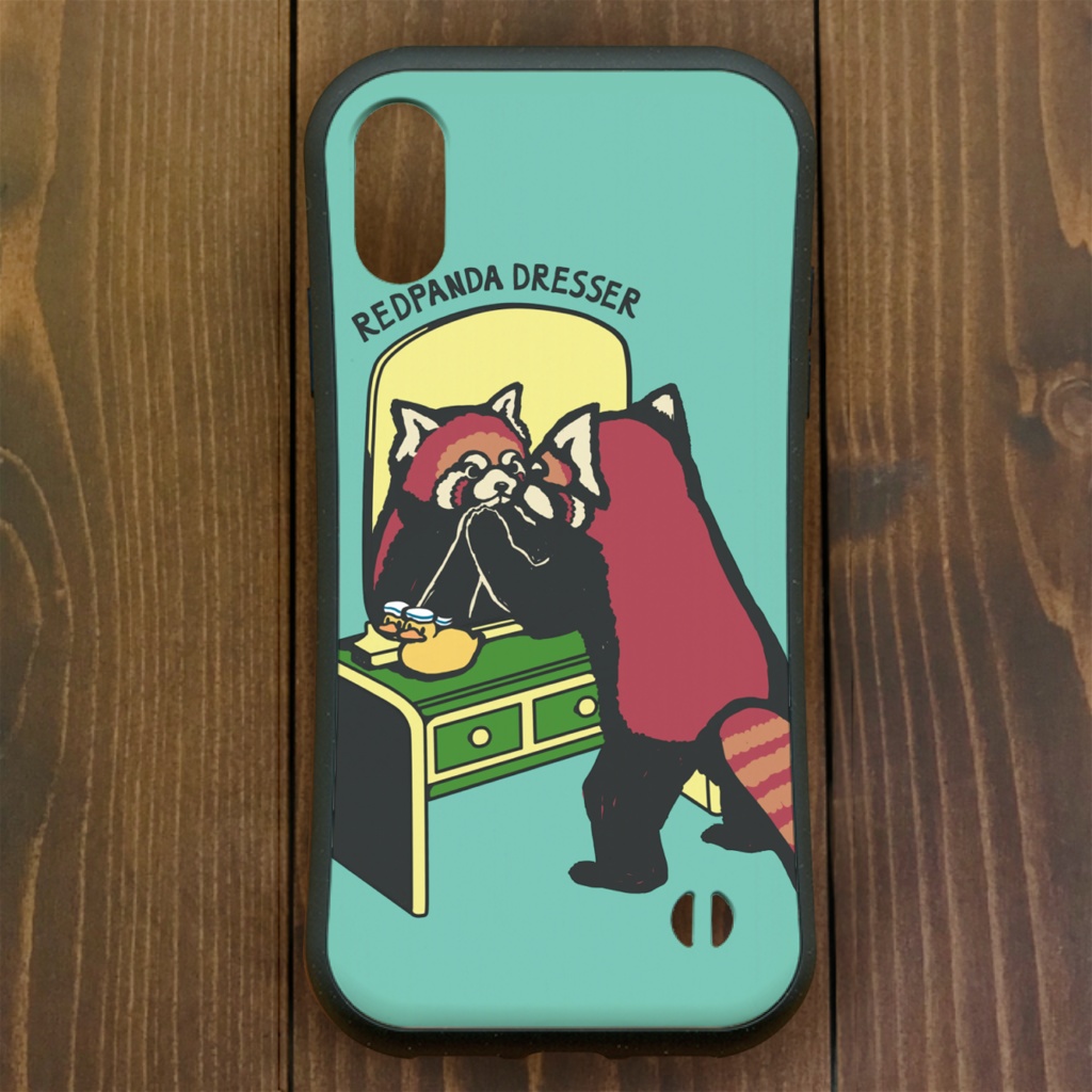 レッサーパンダ【iPhone12・iPhone13対応】レッサードレッサー・グリップケース