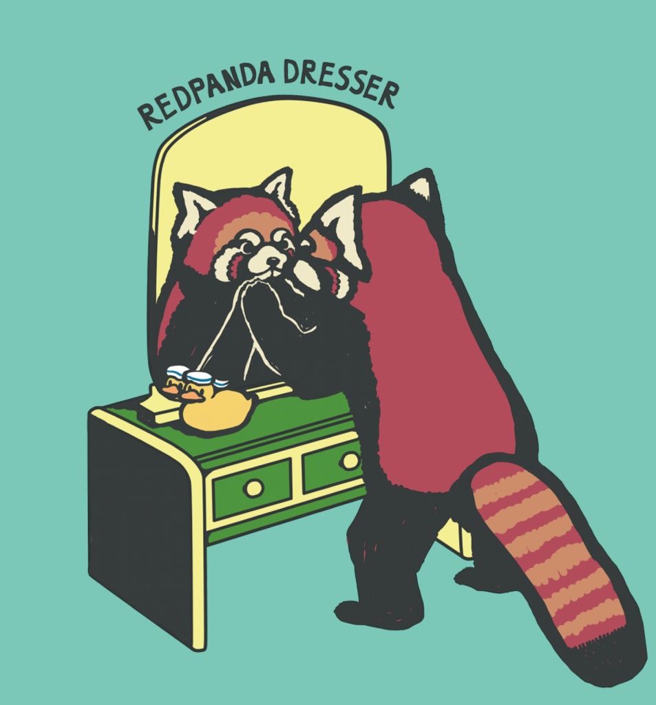 レッサーパンダ【iPhone12・iPhone13対応】レッサードレッサー・グリップケース