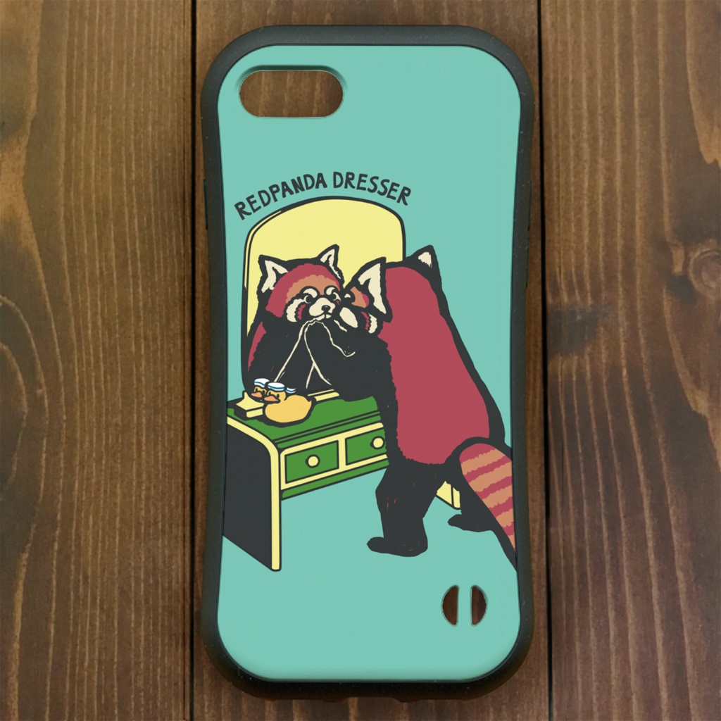 レッサーパンダ【iPhone12・iPhone13対応】レッサードレッサー・グリップケース