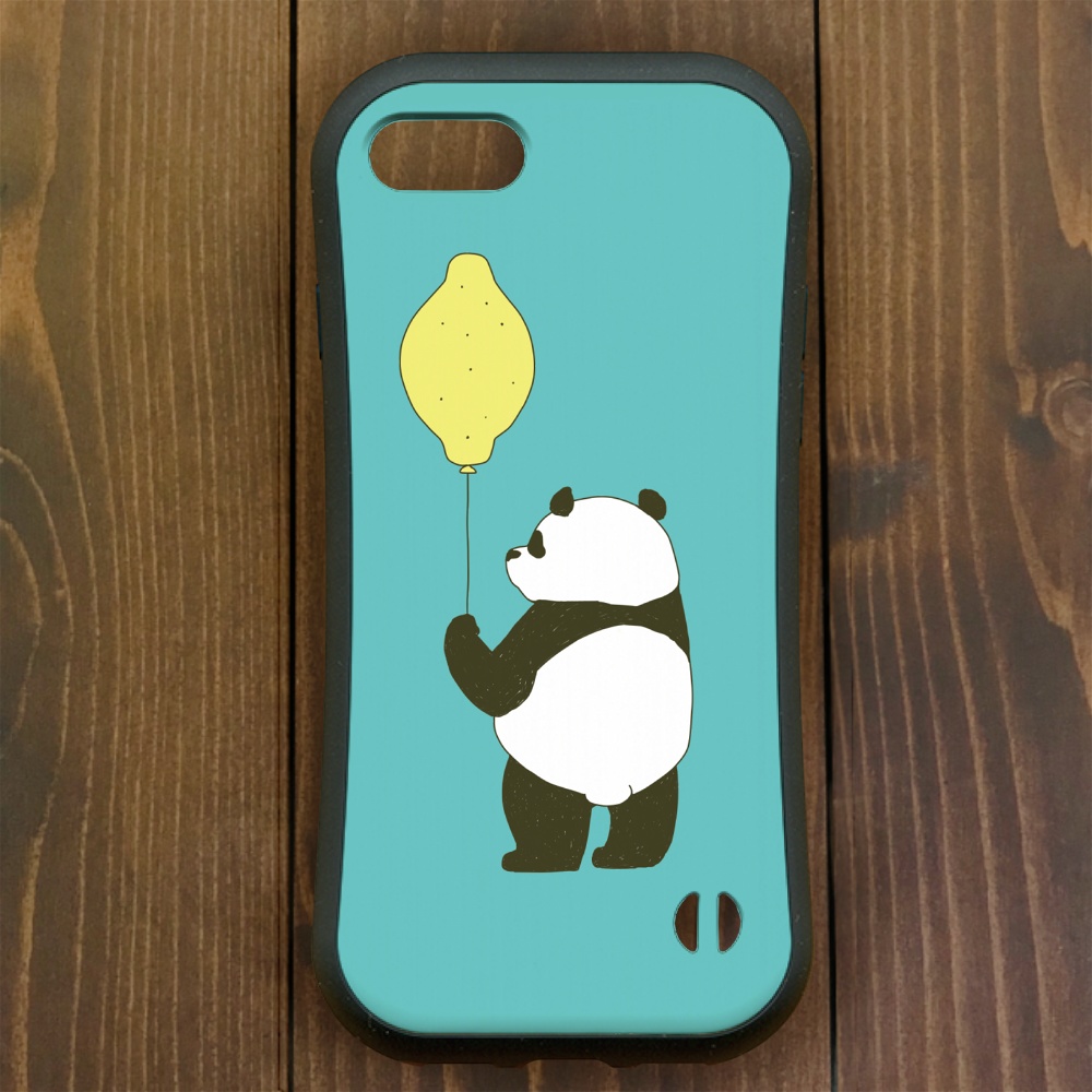 パンダ【iPhone13対応】パンダンチ・レモンバルーン グリップケース iPhone用【各機種あります