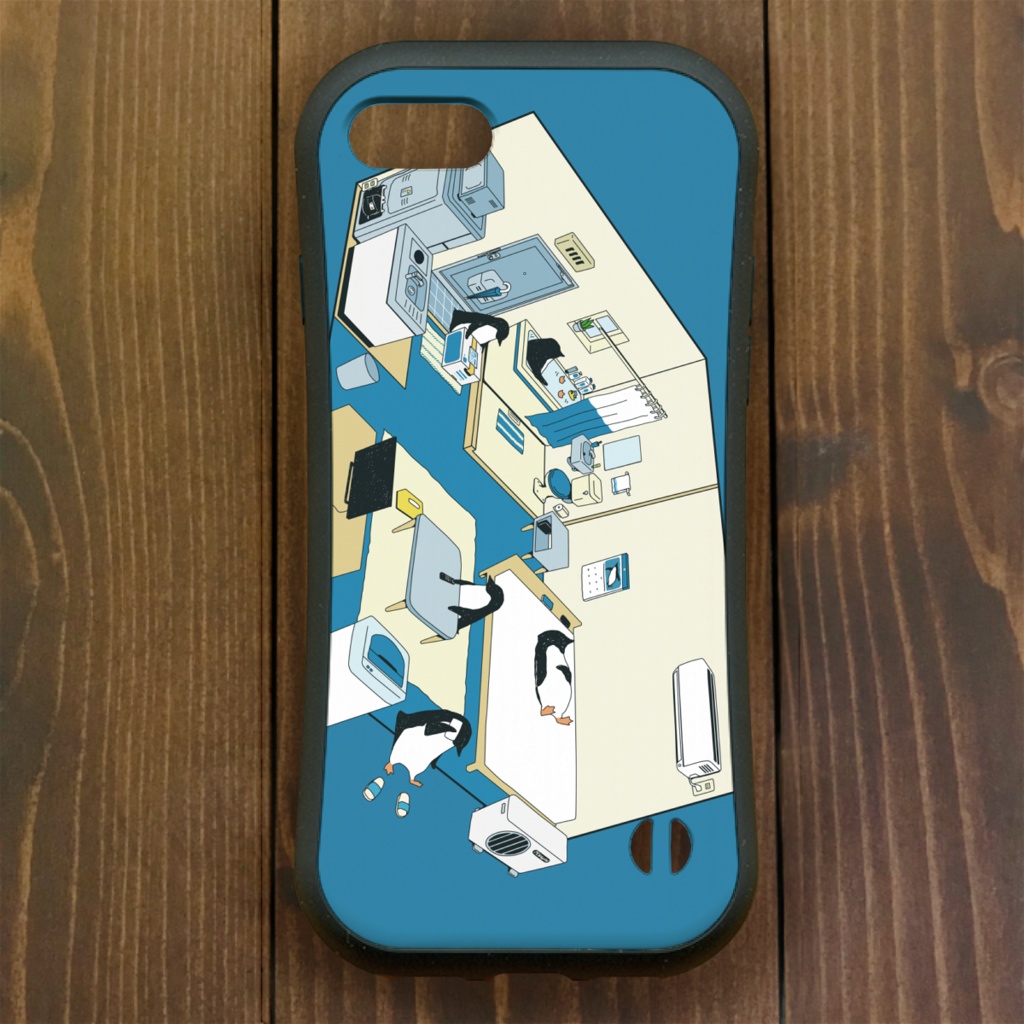 ペンギン【iPhone12・iPhone13対応】ペンギン・ルーム・グリップケース