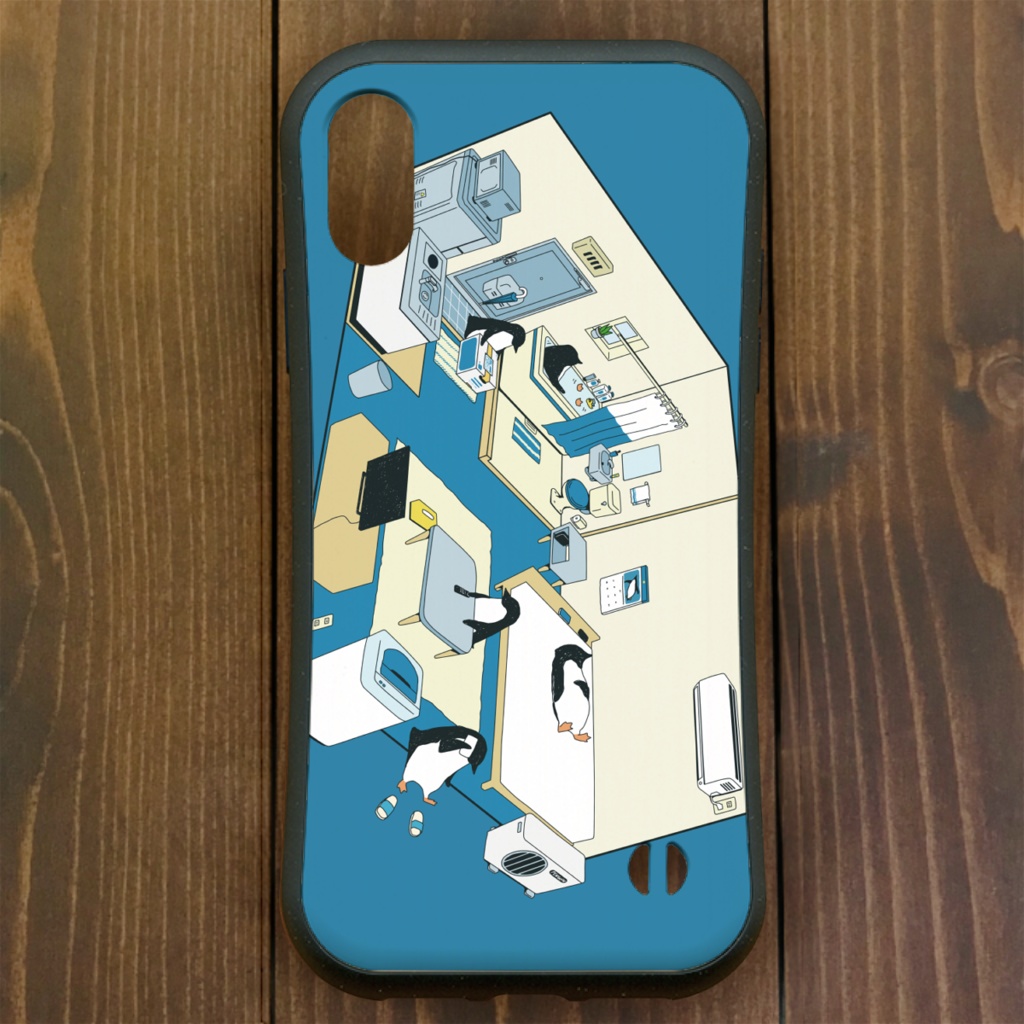 ペンギン【iPhone12・iPhone13対応】ペンギン・ルーム・グリップケース