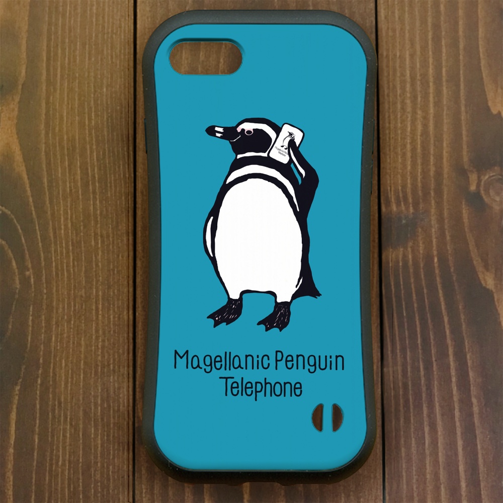 グリップケース【iPhone 12・13対応】マゼランペンギン・テレフォン・ ブルー iPhone用