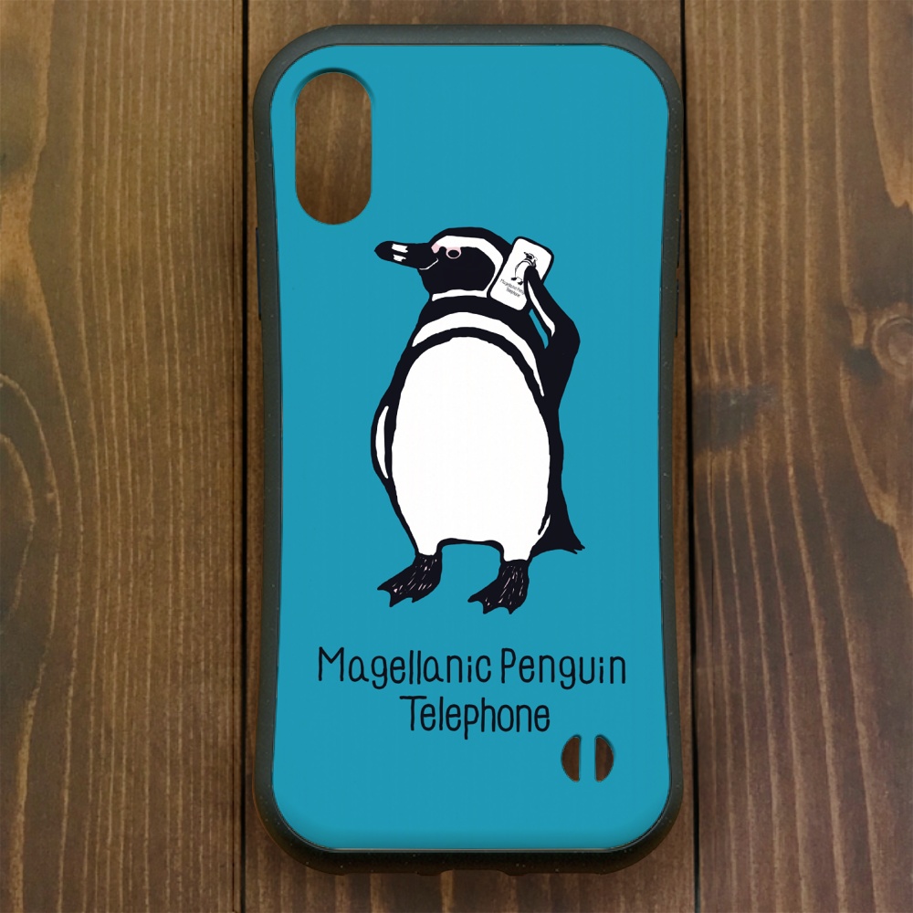 グリップケース【iPhone 12・13対応】マゼランペンギン・テレフォン・ ブルー iPhone用