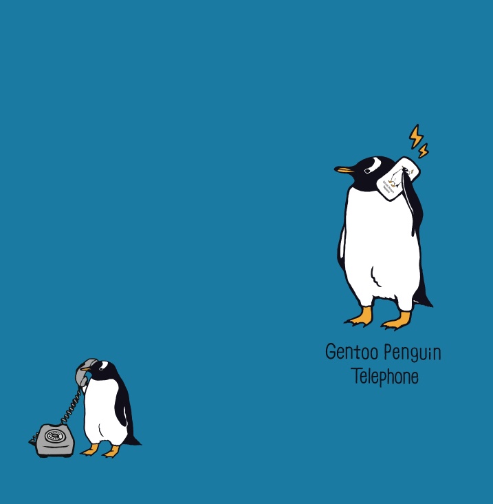 ペンギン Iphone Se2 Iphone12対応 ジェンツーペンギン トーキング ブルー手帳型 スマホケース Iphone用 各機種あります ムクデザイン Booth