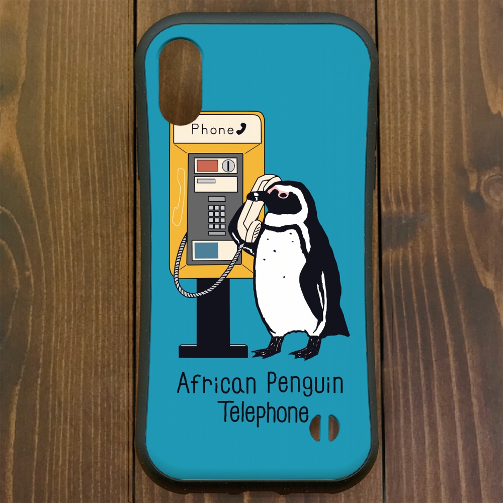 グリップケース【iPhone  12・13対応】ケープペンギン・テレフォン・ ブルー  iPhone用