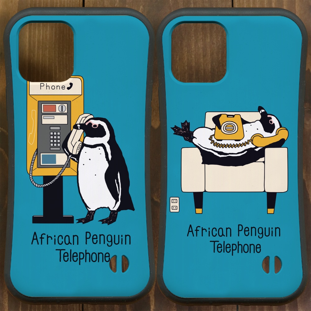 グリップケース【iPhone 12・11対応】ケープペンギン・トーク・ ブルー iPhone用