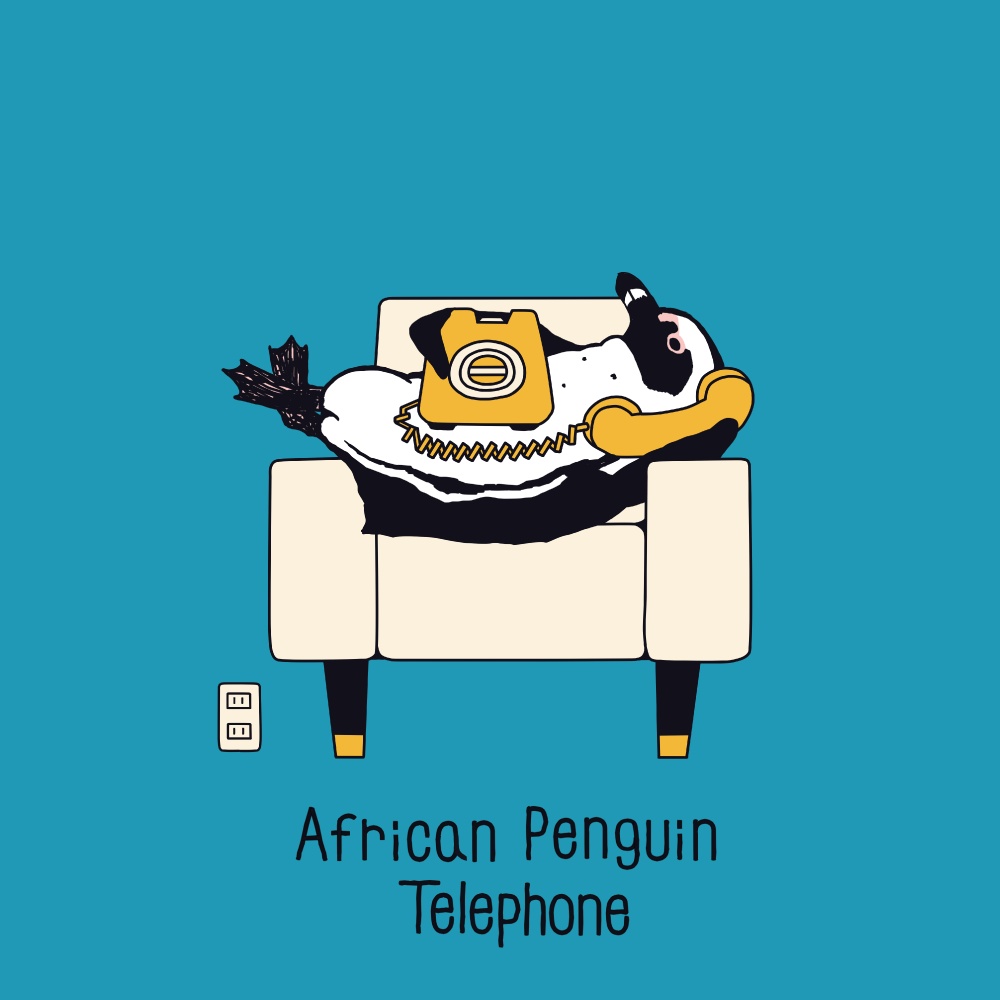 グリップケース【iPhone 12・11対応】ケープペンギン・トーク・ ブルー iPhone用