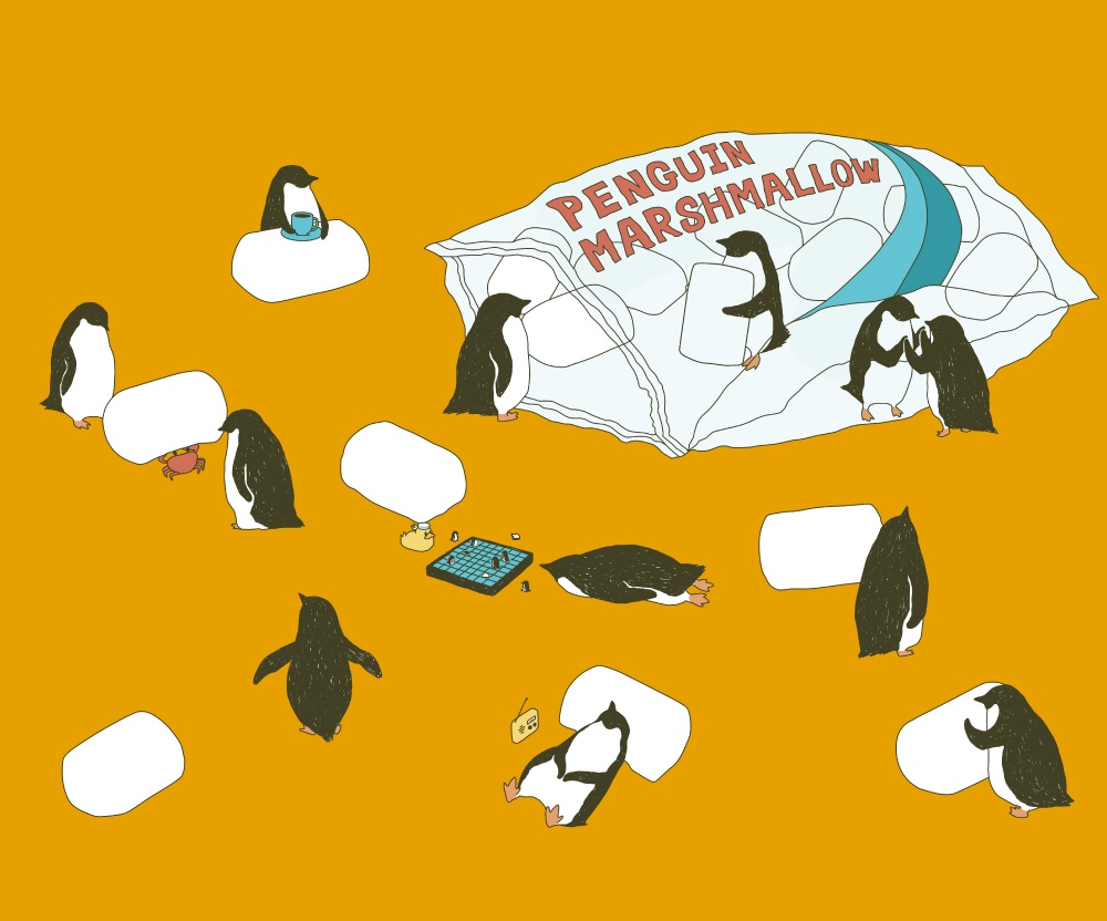 ペンギン【社員証入れ】ペンギンマシュマロ・イエロー・パスケース【パスケース】