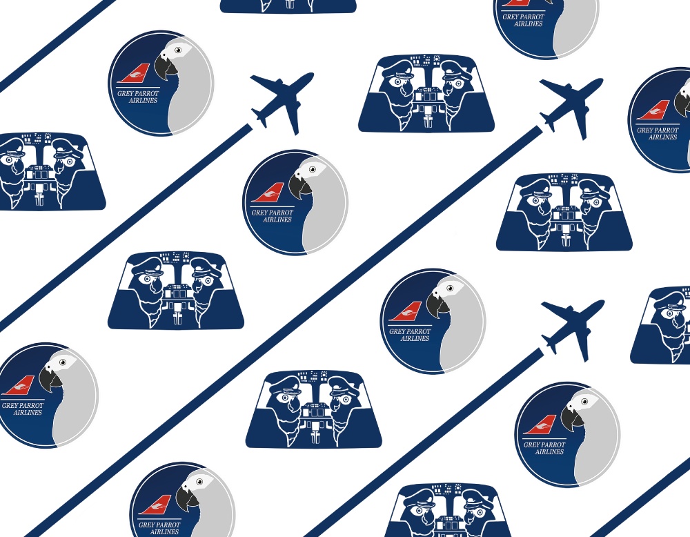 ヨウム【社員証入れ】ヨウムエアラインズ・ホワイト・パスケース【パスケース】