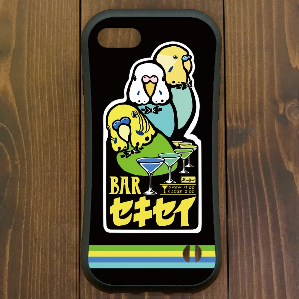 セキセイインコ【iPhone12・iPhone13対応】セキセイインコのバー グリップケース