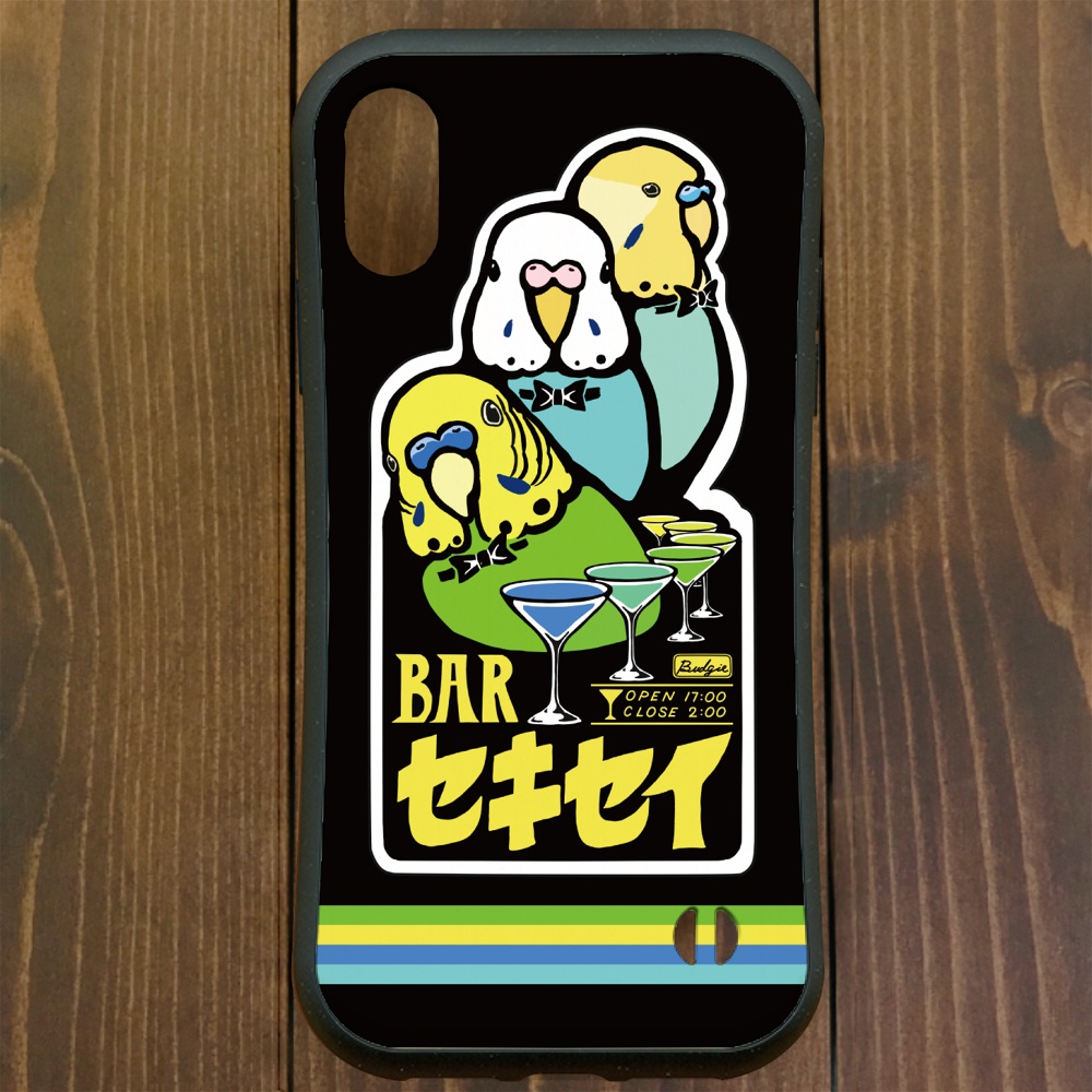セキセイインコ【iPhone12・iPhone13対応】セキセイインコのバー グリップケース