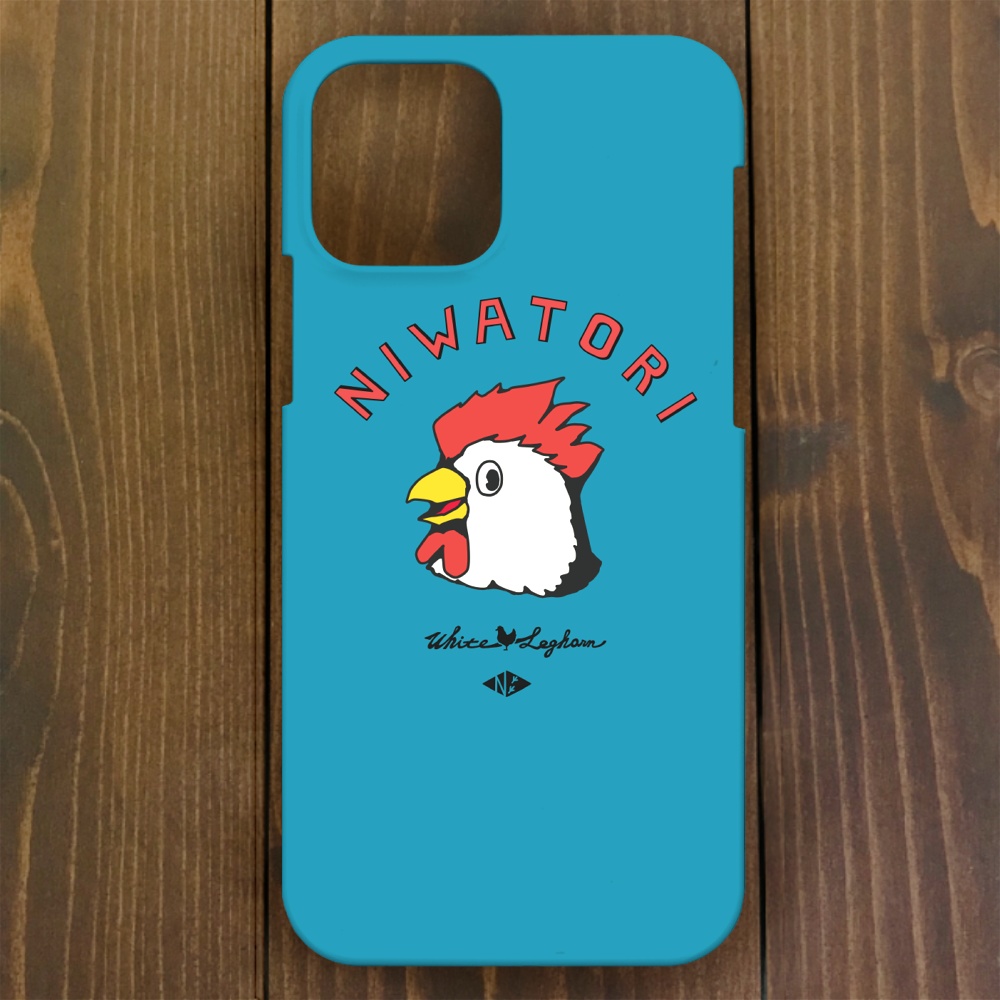 にわとり【iPhone11・iPhone SE2対応】にわとりブルー・ スマホケースiPhone用【各機種あります】