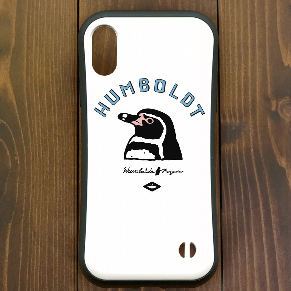 ペンギン【iPhone12・iPhone13対応】フンボルトペンギンロゴ・ホワイト グリップケース iPhone用【各機種あります】