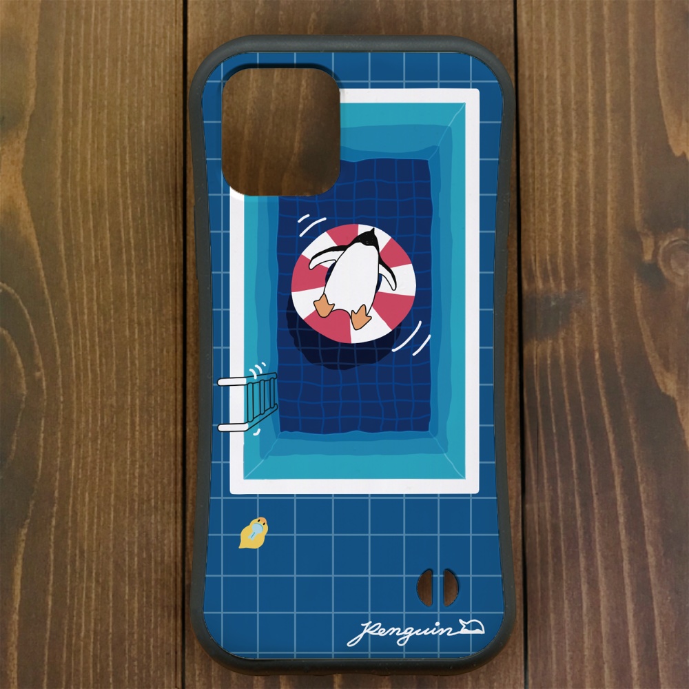 【iPhone12・iPhone13対応】ペンギン・フロート グリップケース iPhone用【各機種