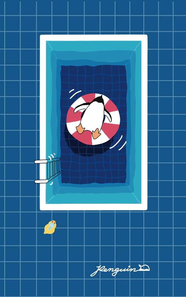 【iPhone12・iPhone13対応】ペンギン・フロート グリップケース iPhone用【各機種