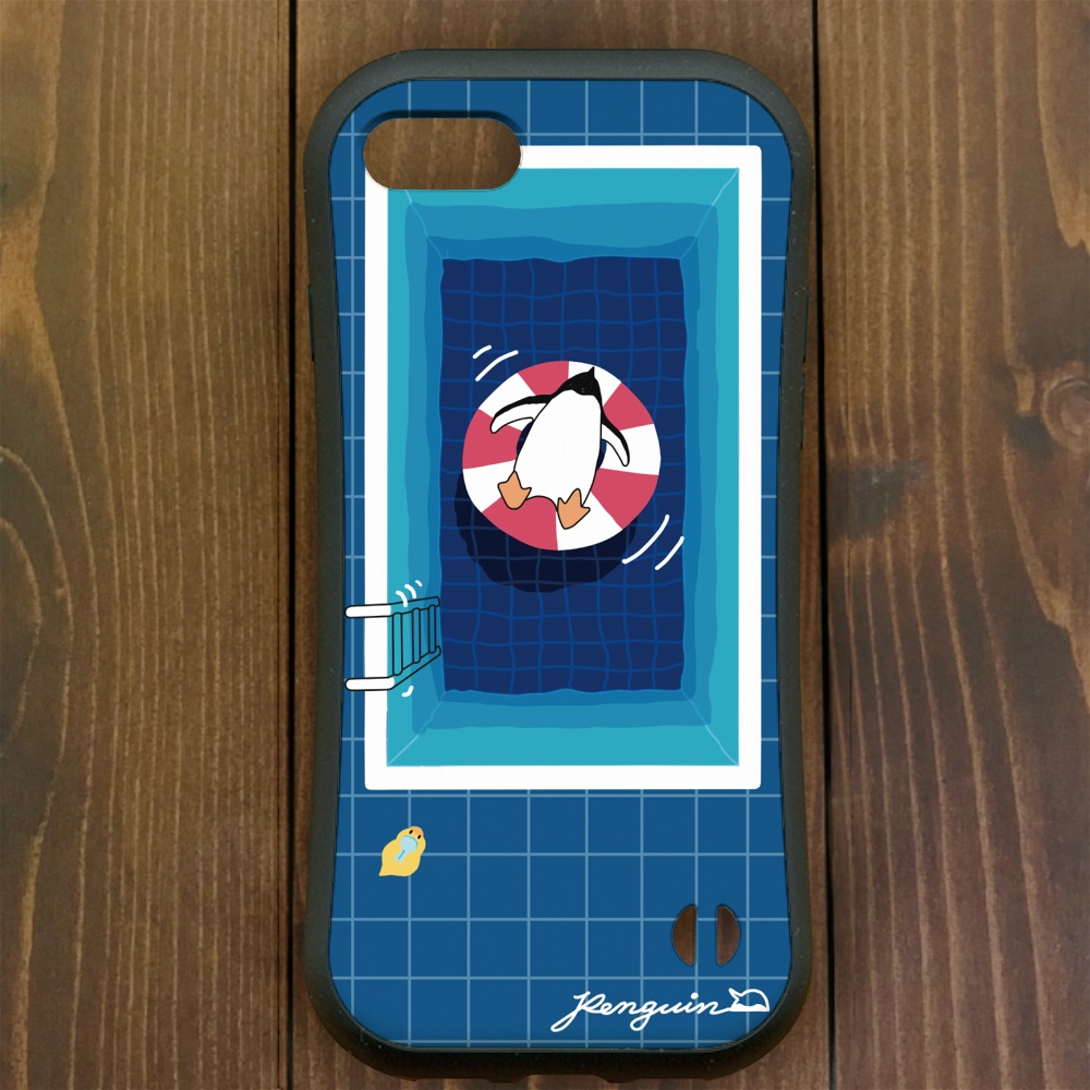 【iPhone12・iPhone13対応】ペンギン・フロート グリップケース iPhone用【各機種